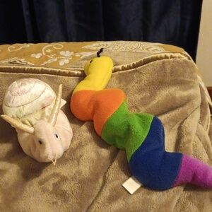 BEANIE BABIES SNAKE AND SNAIL